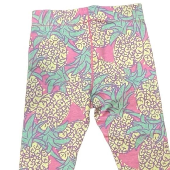 Ivory Ella Pineapple Print Cropped Leggings Pink Yoga Running Size Small - Picture 8 of 9